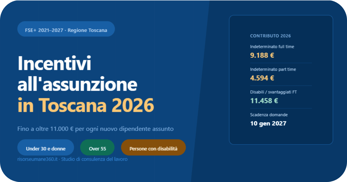 Incentivi regione toscana